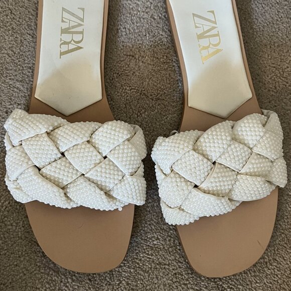Zara beaded sandal slide (size 8) - Picture 1 of 1
